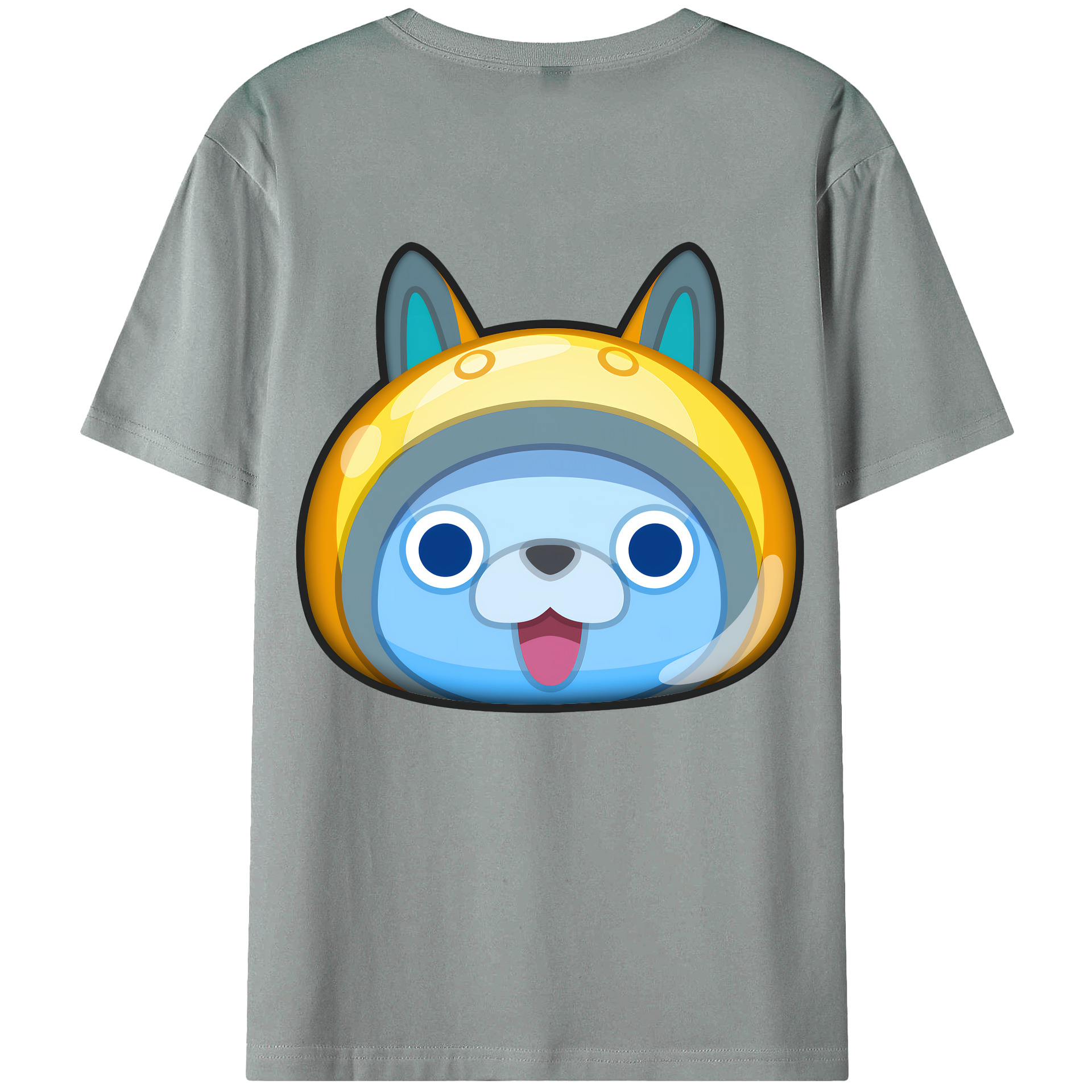 （画像用） 妖怪ウォッチ Yo-kai Watch 綿100％ メンズ半袖Tシャツ（バックプリント） 通気性